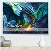 Buchcover Drachen - Gefürchtete, aber nicht immer böse Fabelwesen (hochwertiger Premium Wandkalender 2026 DIN A2 quer), Kunstdruck