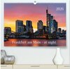 Buchcover Frankfurt am Main - at night (hochwertiger Premium Wandkalender 2026 DIN A2 quer), Kunstdruck in Hochglanz
