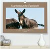 Buchcover Kunterbunte Eselwelt - Liebenswerte Langohren (hochwertiger Premium Wandkalender 2026 DIN A2 quer), Kunstdruck in Hochgl