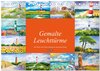 Buchcover Gemalte Leuchttürme - Mit Pinsel und Farbe entlang der deutschen Küste (Tischkalender 2026 DIN A5 quer), CALVENDO Monats
