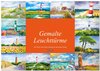 Buchcover Gemalte Leuchttürme - Mit Pinsel und Farbe entlang der deutschen Küste (Wandkalender 2026 DIN A2 quer), CALVENDO Monatsk