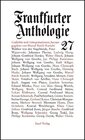 Buchcover Frankfurter Anthologie. Gedichte und Interpretationen