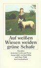Buchcover Auf weißen Wiesen weiden grüne Schafe