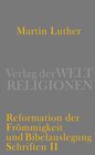Buchcover Reformation der Frömmigkeit und Bibelauslegung