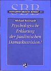 Buchcover Psychologische Erklärung der paulinischen Damaskusvision?