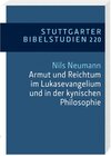 Buchcover Armut und Reichtum im Lukasevangelium und in der kynischen Philosophie