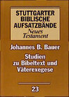 Buchcover Studien zu Bibeltext und Väterexegese