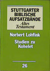 Buchcover Studien zu Kohelet