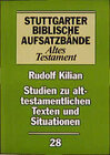 Buchcover Studien zu alttestamentlichen Texten und Situationen