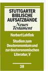 Buchcover Studien zum Deuteronomium und zur deuteronomistischen Literatur, V