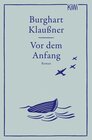 Buchcover Vor dem Anfang