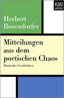 Buchcover Mitteilungen aus dem poetischen Chaos