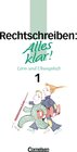 Buchcover Alles klar!. Deutsch - Sekundarstufe I / 5./6. Schuljahr - Rechtschreiben 1