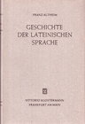 Buchcover Geschichte der Lateinischen Sprache