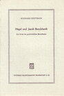 Buchcover Hegel und Jacob Burckhardt
