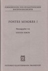Buchcover Fontes minores / Fontes minores I