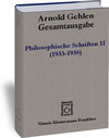 Buchcover Philosophische Schriften II