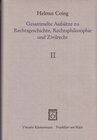 Buchcover Gesammelte Aufsätze zu Rechtsgeschichte, Rechtsphilosophie und Zivilrecht 1947-1975