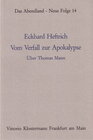 Buchcover Vom Verfall zur Apokalypse