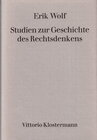 Buchcover Studien zur Geschichte des Rechtsdenkens