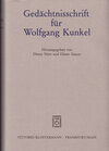 Buchcover Gedächtnisschrift für Wolfgang Kunkel