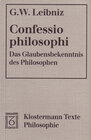 Buchcover Confessio philosophi. Das Glaubensbekenntnis des Philosophen