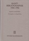 Buchcover Kant-Bibliographie 1945-1990