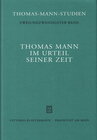 Buchcover Thomas Mann im Urteil seiner Zeit