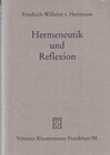 Buchcover Hermeneutik und Reflexion