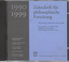 Buchcover Zeitschrift für philosophische Forschung 1990-1999