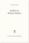 Buchcover Studien zu Meister Eckhart