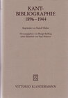 Buchcover Kant-Bibliographie 1896-1944