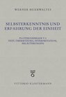 Buchcover Selbsterkenntnis und Erfahrung der Einheit