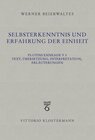 Buchcover Selbsterkenntnis und Erfahrung der Einheit