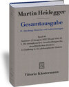 Buchcover Seminare (Übungen) 1937/38 und 1941/42. 1. Die metaphysischen Grundstellungen des abendländischen Denkens. 2. Einübung i