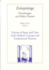 Buchcover Notions of Space and Time. Early Modern Concepts and Fundamental Theories /Begriffe von Raum und Zeit. Frühneuzeitliche 