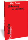 Buchcover Die Bedeutung von "Bedeutung"