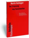 Buchcover Der Ursprung des Kunstwerkes