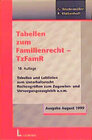 Buchcover Tabellen zum Familienrecht