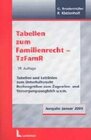 Buchcover Tabellen zum Familienrecht