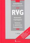 Buchcover RVG - Rechtsanwaltsvergütungsgesetz