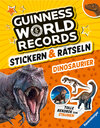 Buchcover Guinness World Records Stickern und Rätseln: Dinosaurier - ein rekordverdächtiger Rätselspaß rund um die Urzeitechsen