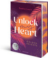Buchcover Unlock My Heart. Golden-Heights-Reihe, Band 1 (humorvolle New-Adult-Romance für alle Fans von Stella Tack | Limitierte A
