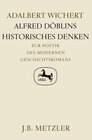 Buchcover Alfred Döblins historisches Denken