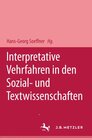 Buchcover Interpretative Verfahren in den Sozial- und Textwissenschaften