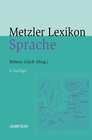 Buchcover Metzler Lexikon Sprache