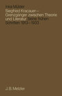 Buchcover Siegfried Kracauer - Grenzgänger zwischen Theorie und Literatur