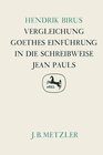 Buchcover Vergleichung. Goethes Einführung in die Schreibweise Jean Pauls