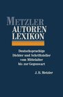 Buchcover Metzler Autoren Lexikon