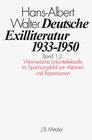 Buchcover Deutsche Exilliteratur 1933–1950